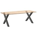 vidaXL Pieds de table à manger en forme de X 2 pièces Anthracite 90 x (72-73) cm Acier