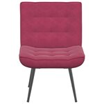 vidaXL Chaise de relaxation rouge bordeaux 64x74x84 cm velours