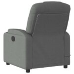 vidaXL Fauteuil inclinable de massage électrique gris foncé tissu