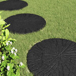 vidaXL Dalle de jardin 6 pièces Noir Ø 45 x 1 8 cm Caoutchouc