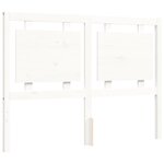 vidaXL Cadre de lit avec tête de lit blanc 140x190 cm bois massif
