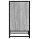 vidaXL Table de chevet sonoma gris 40x34 5x60 cm bois ingénierie métal