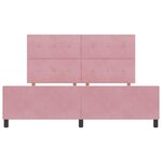 vidaXL Cadre de lit avec tête de lit Rose 180 x 200 cm Velours