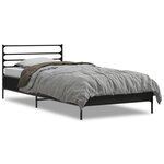 vidaXL Cadre de lit sans matelas noir 75x190 cm