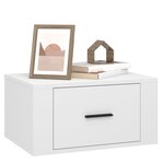 vidaXL Tables de chevet murales 2 Pièces Blanc 50x36x25 cm