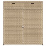 vidaXL Armoire de rangement jardin beige 105x55x113 cm résine tressée