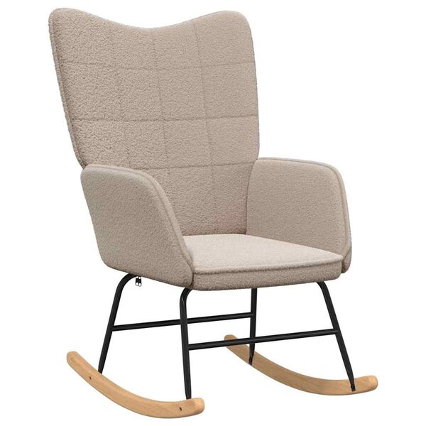 vidaXL Chaise à bascule Gris clair Tissu Sherpa