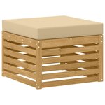 vidaXL Ensemble de canapés d'extérieur 6 pc Blanc et Beige Polyester