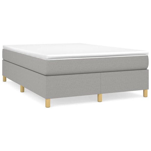 vidaXL Cadre de lit sans matelas gris clair 140x200 cm tissu