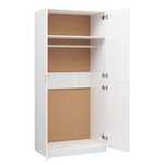 vidaXL Garde-robe Blanc brillant 80x52x180 cm Bois d’ingénierie