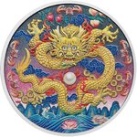Pièce de monnaie en Argent 3 Dollars g 93.3 (3 oz) Millésime 2025 IMPERIAL GOLDEN DRAGON