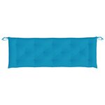 vidaXL Coussin de banc de jardin bleu clair 150x50x7 cm tissu oxford
