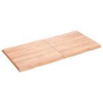 vidaXL Dessus de table bois massif traité bordure assortie