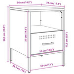 vidaXL Tables de chevet 2 Pièces blanc 36x39x50 5 cm acier laminé à froid