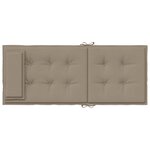 vidaXL Coussins de chaise à dossier haut lot de 2 taupe tissu oxford
