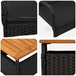 vidaXL Ensemble de jardin avec coussin acier