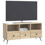 vidaXL Meuble TV Chêne Sonoma 102 x 34 5 x 50 cm Bois d'ingénierie