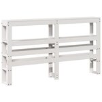 vidaXL Tête de lit avec étagères blanc 120 cm bois massif de pin