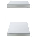 vidaXL Étagères murales 2 Pièces 100x23 5x3 cm argenté acier inoxydable