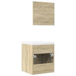vidaXL Ensemble de meubles de salle de bain 3 Pièces chêne sonoma