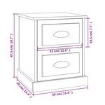 vidaXL Table de chevet sonoma gris 39x39x47 5 cm bois d'ingénierie