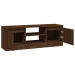 vidaXL Meuble TV avec porte Chêne marron 102x30x36 cm