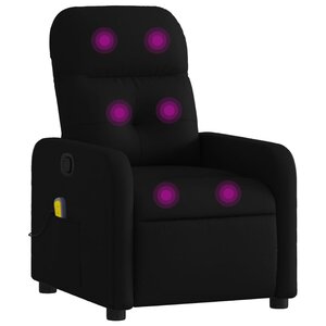 vidaXL Fauteuil de massage inclinable Noir Tissu
