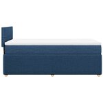 vidaXL Sommier à lattes de lit avec matelas Bleu 90x190 cm Tissu