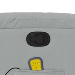 vidaXL Fauteuil inclinable de massage gris clair tissu