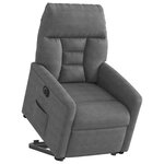 vidaXL Fauteuil inclinable électrique gris foncé tissu microfibre