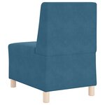vidaXL Unité de Sofa Modulaire Sans Accoudoirs 3 Pièces Bleu