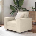 vidaXL Canapé avec coussin avec oreiller Beige 100 x 77 x 82 cm Lin