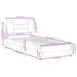 vidaXL Cadre de lit sans matelas Hvar noir 90x190 cm tissu