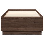 vidaXL Cadre de lit chêne marron 100x200 cm bois d'ingénierie