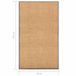 vidaXL Paillasson lavable Crème 90x150 cm