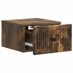 vidaXL Cabinet de chevet mural 2 Pièces Chêne fumé 33 x 34 5 x 20 cm