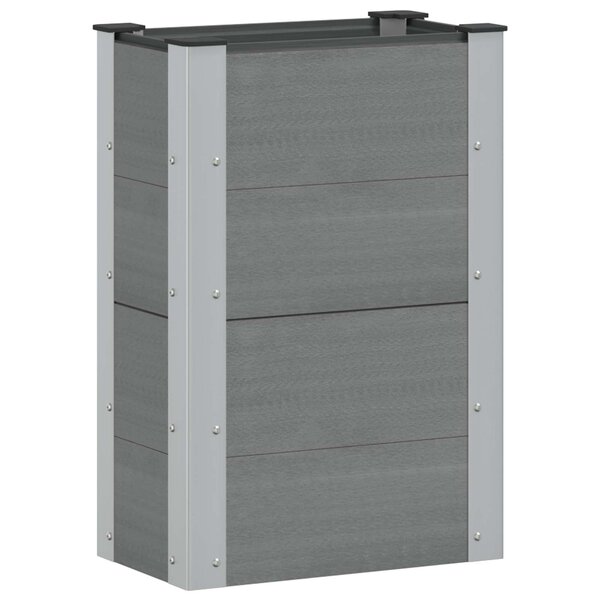 vidaXL Jardinière surélevée Gris 50 x 30 x 72 cm WPC et Aluminium