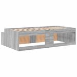 vidaXL Cadre de lit avec rangement Sonoma gris 100 x 200 cm