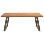 vidaXL Table à manger et bord naturel bois massif chêne rectangulaire