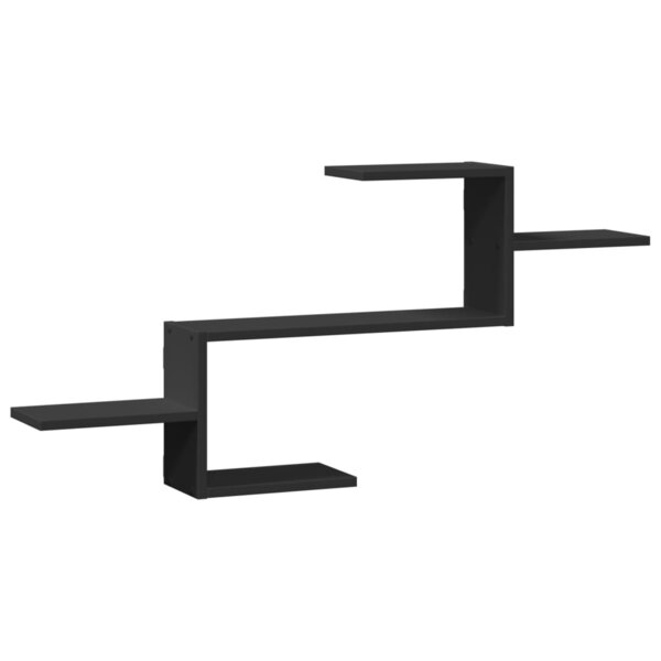 vidaXL Étagère murale noir 104x15x49 cm bois d'ingénierie