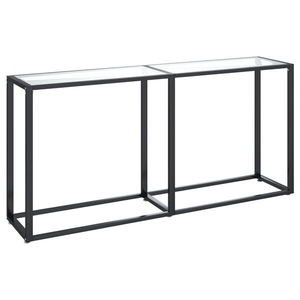 vidaXL Table console Transparent 160x35x75 5 cm Verre trempé