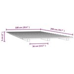 vidaXL Cadre de lit sans matelas gris 100x200 cm bois massif de pin