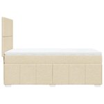 vidaXL Sommier à lattes de lit avec matelas Crème 90x200 cm Tissu