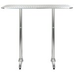 vidaXL table Argenté Aluminium et Plastique