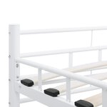 vidaXL Cadre de lit sans matelas blanc métal 180x200 cm