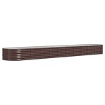 vidaXL Lit surélevé de jardin Acier galvanisé marron