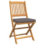 Ensemble bistro de jardin 3 pièces en bois massif d'acacia vidaXL