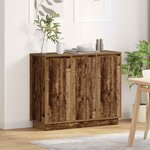Buffet vidaXL avec LED  Bois Vieilli  90x32x75 cm  Bois Composite