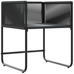 vidaXL Chaises de jardin 4 Pièces Noir et anthracite