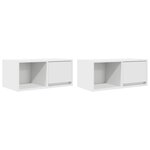 vidaXL Meubles TV 2 Pièces blanc 60x31x25 5 cm bois d'ingénierie
